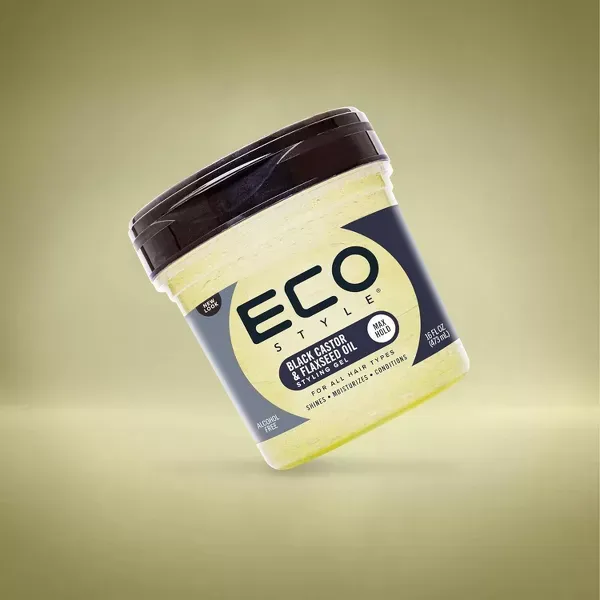 Eco Style Gel Black Castor &amp; Flaxseed Oil 16oz