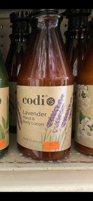 CODI HAND &amp; BODY LOTION LAVENDER 25OZ