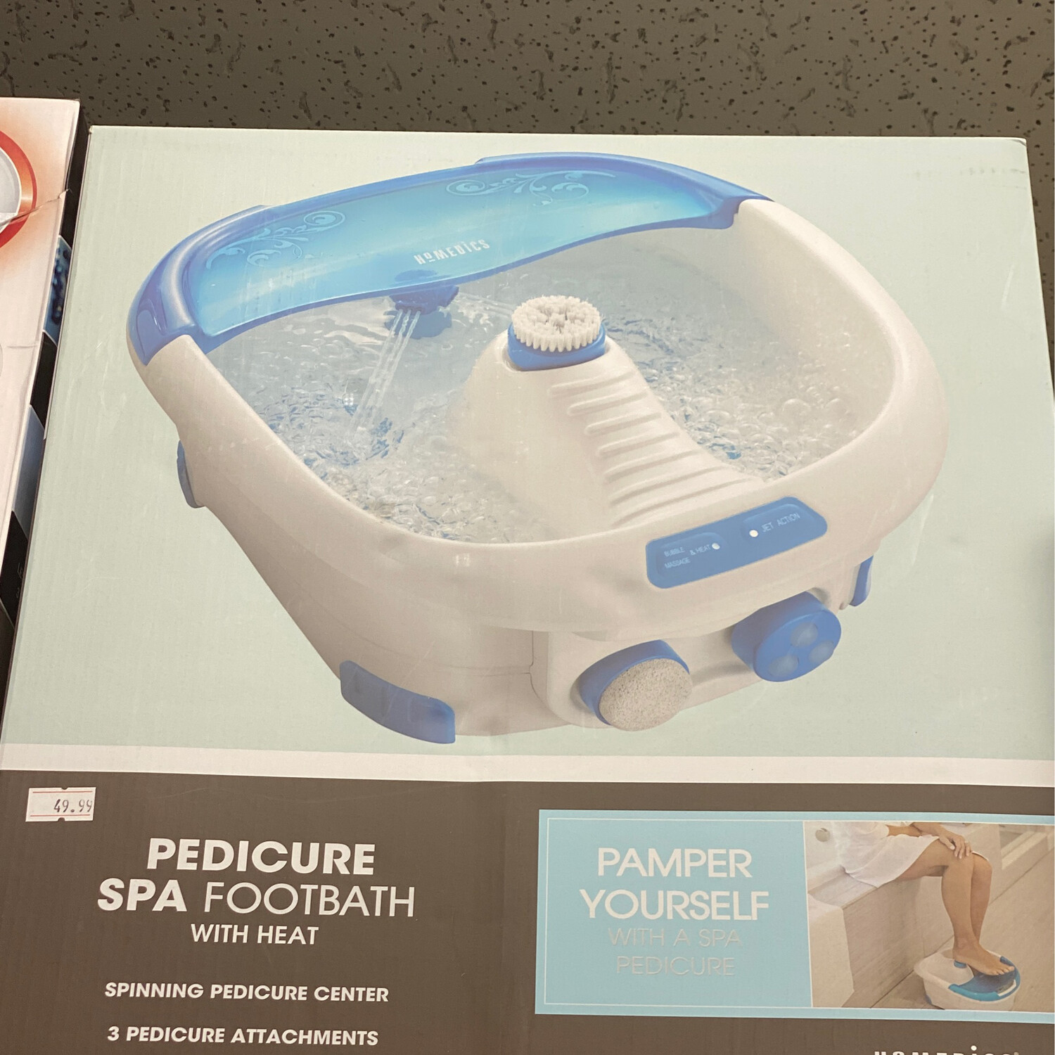 HOMEDICS PEDICURE SPA FOOTBATH WITH HEAT