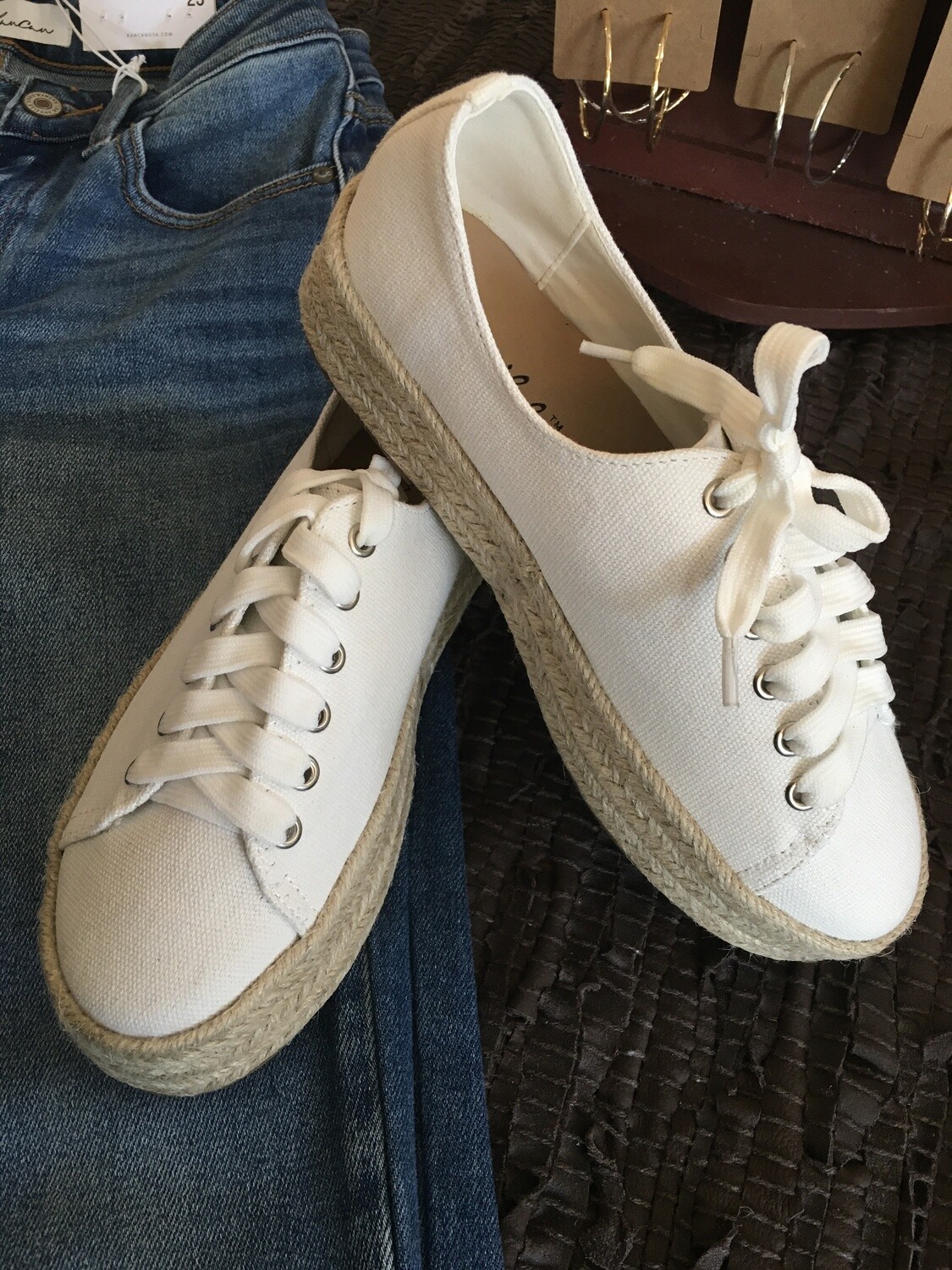lace up espadrille sneakers