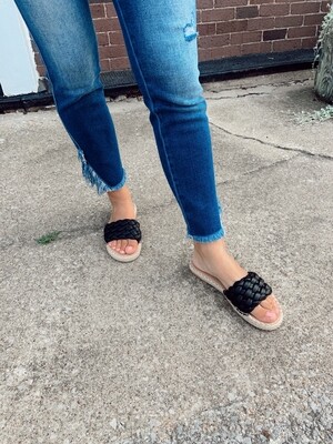 Black Braided Sandal