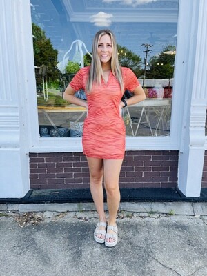 Orange Wave Dress