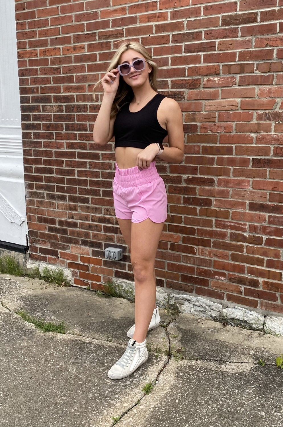Elasticized Waist Active Wear Shorts