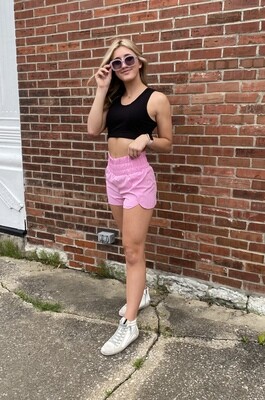 Elasticized Waist Active Wear Shorts