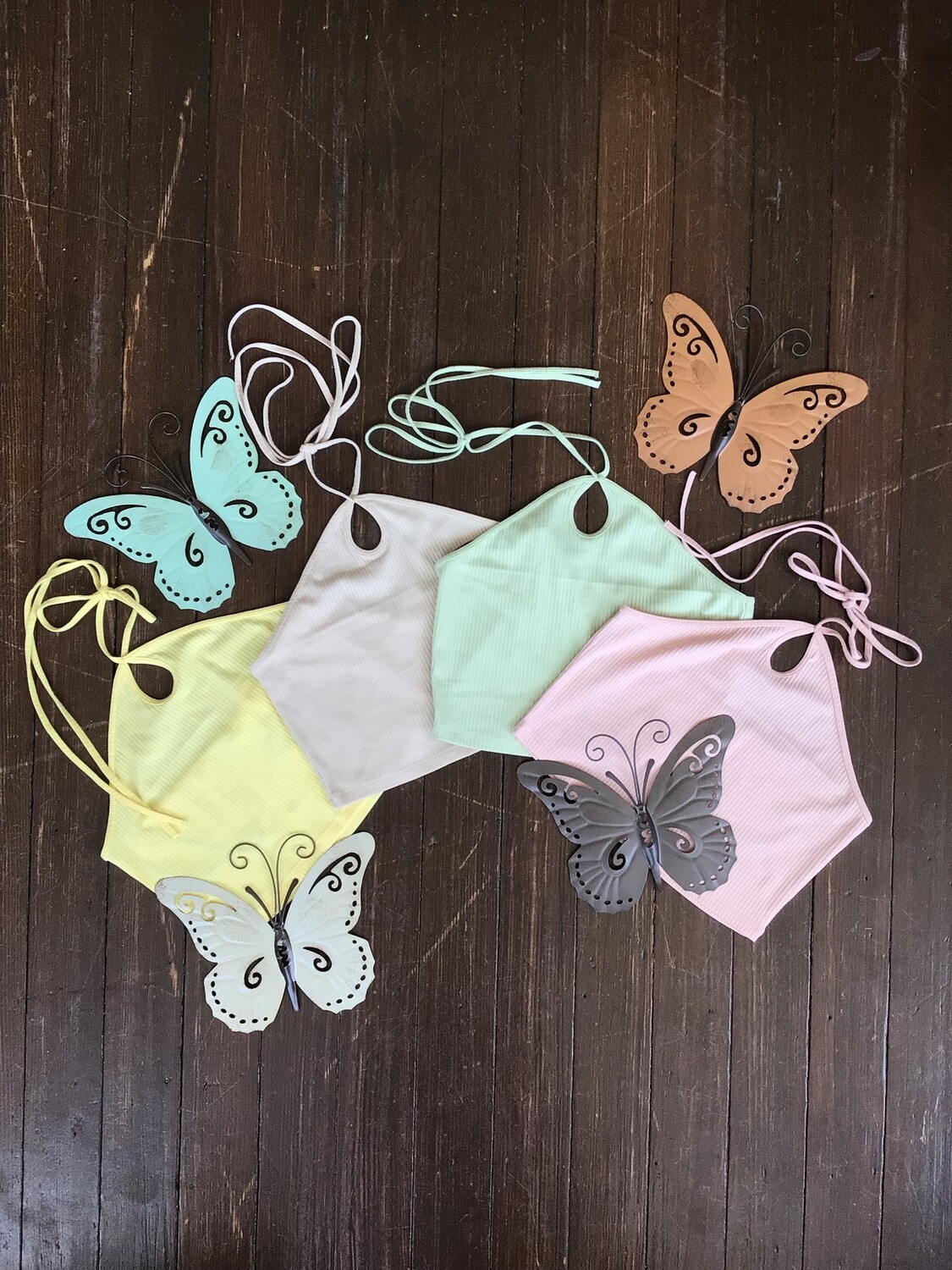 Stay Cool Cutout Halter Crop Top