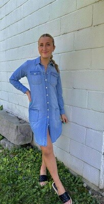 Eastwood Chambray Denim Tunic Dress