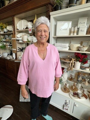 Pink Plus 3/4 Sleeve Knit Top