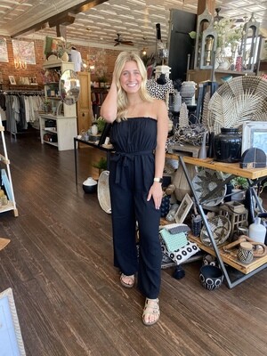 Sharma Strapless Gauze Jumpsuit