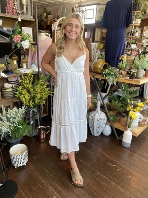 Textured Cotton Cami Dress