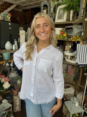 Frayed Tencel Shirt
