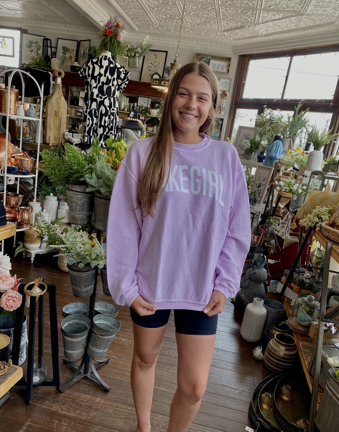 Corded Rib Crewneck Sweatshirt