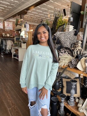 French Terry Crew Neck - Agave