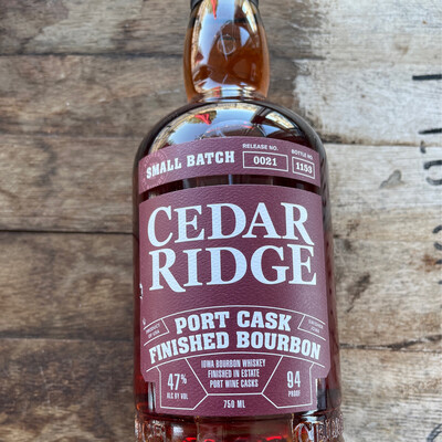 Cedar Ridge Port Cask Finished Bourbon Whiskey