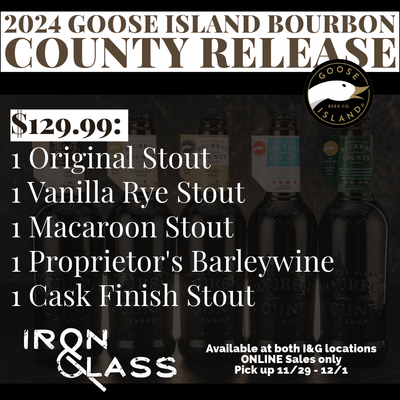 PREORDER 2024 Goose Island Bourbon County Set of 5 Bottles