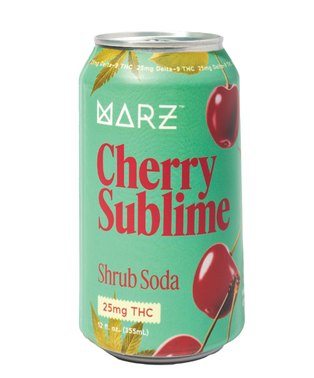 Marz Cherry Sublime Shrub Soda THC GREEN CAN