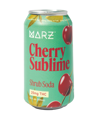 Marz Cherry Sublime Shrub Soda THC GREEN CAN