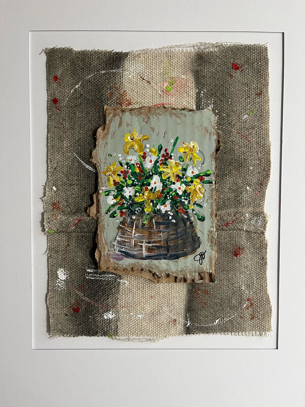 Mixed Basket Of Blooms (11x14)