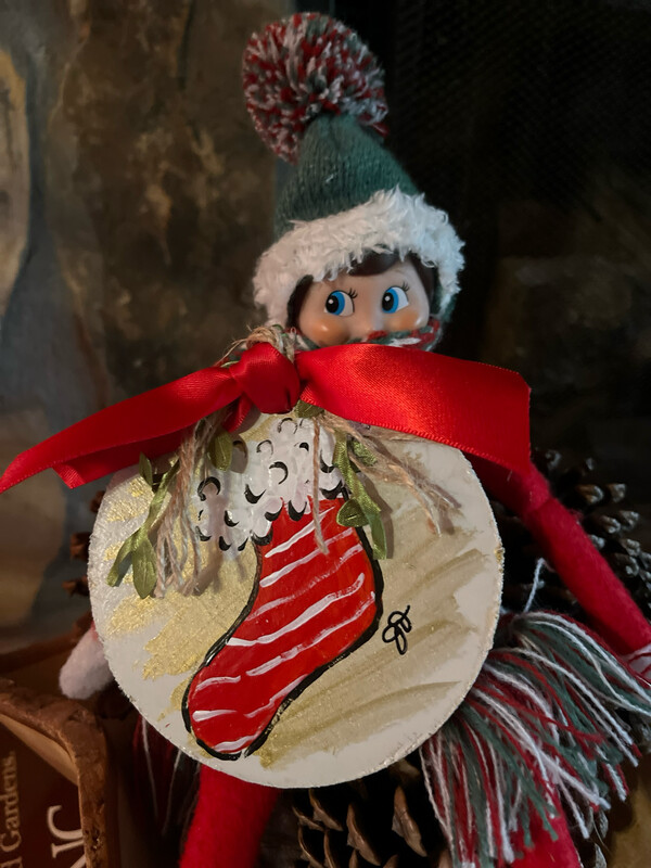 RED STOCKING Christmas Ornament