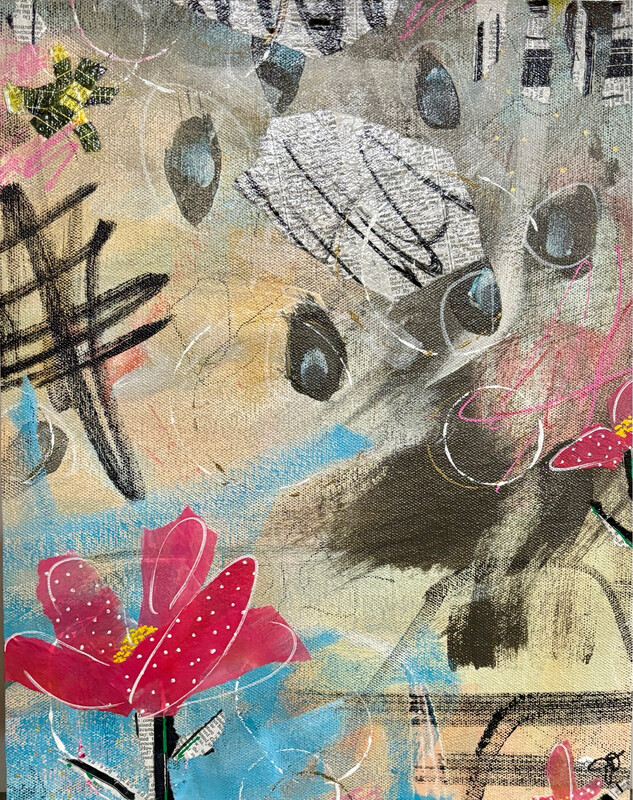 Singing In The Rain (11x14)-Canvas On Wood