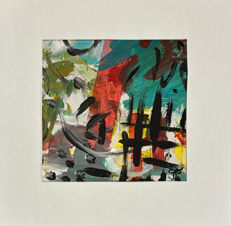 Park Bench (8x8)-Canvas Board
