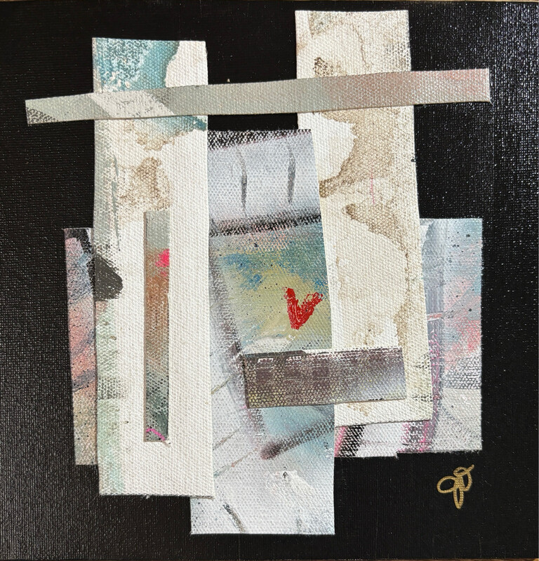 Downtown Square (8x8)-Canvas Board