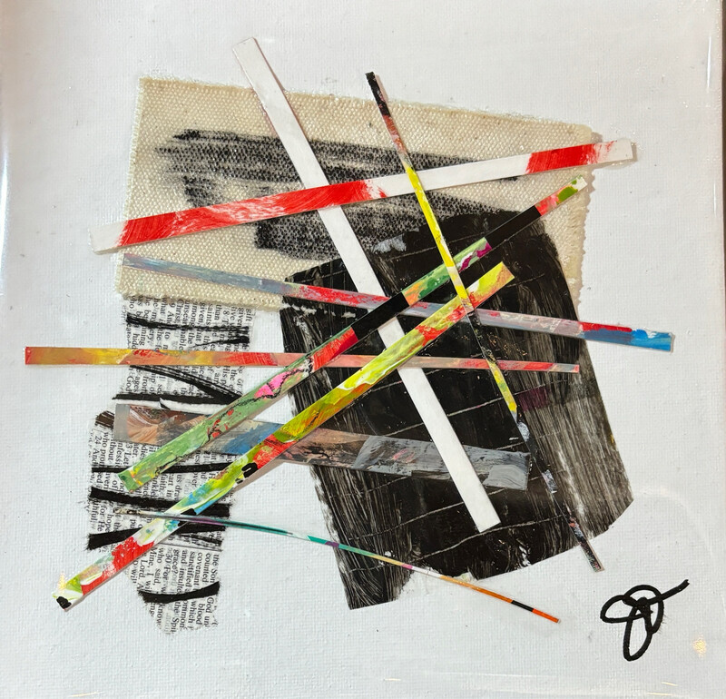 Pick Up Stix (8x8)-Canvas Board