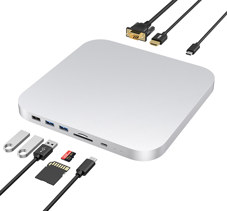 Apple Mac Mini/Studio 2TB SSD Power Pack/HDMI+VGA Hub/Windows 11 Pro+Office