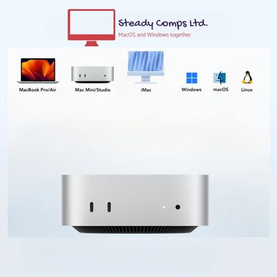 Apple Mac Mini M4/10+10-Core/16GB RAM/1TB SSD/Windows 11 Professional/Office for Mac/Linux