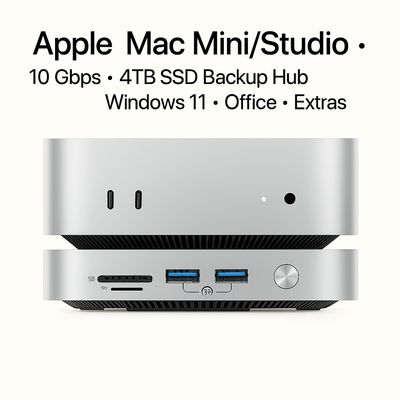 Apple Mac Mini M4 • 16GB RAM • 256GB • 40Gbps Hub • 4TB SSD • Windows 11 Pro • Office • Extras