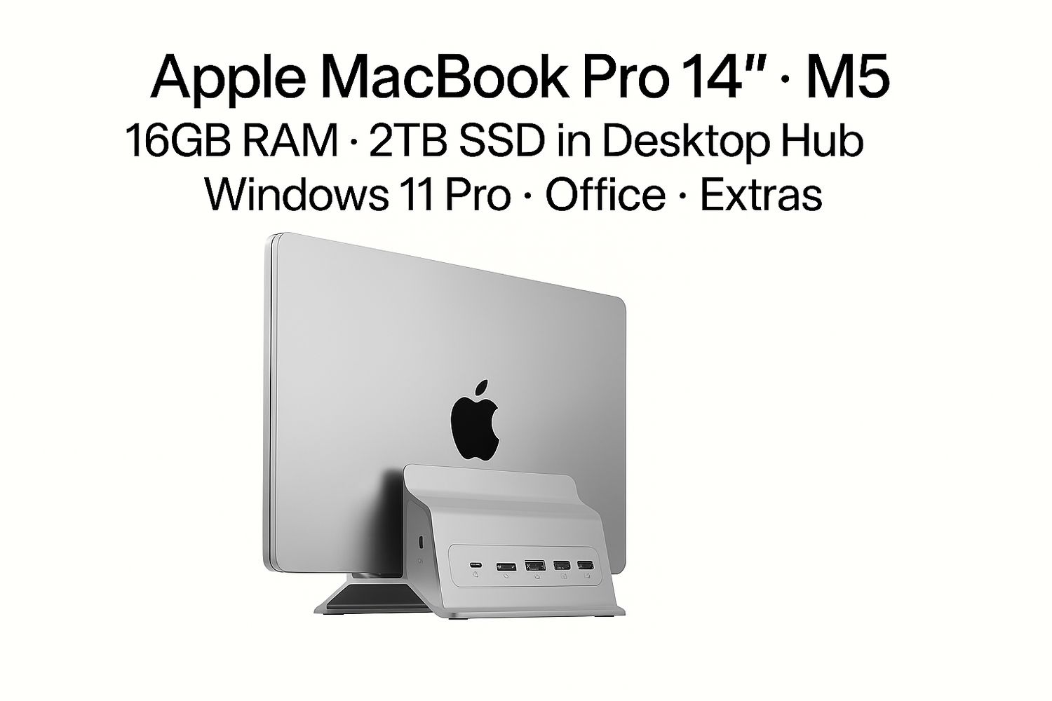 MacBook Pro 14&quot; • New Apple M5 • 2TB SSD • 16GB RAM • Windows 11 • Office • Hub