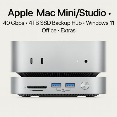 Apple Mac Mini M4 • 16GB RAM • 256GB • 40Gbps Hub • 4TB SSD • Windows 11 Pro • Office • Extras