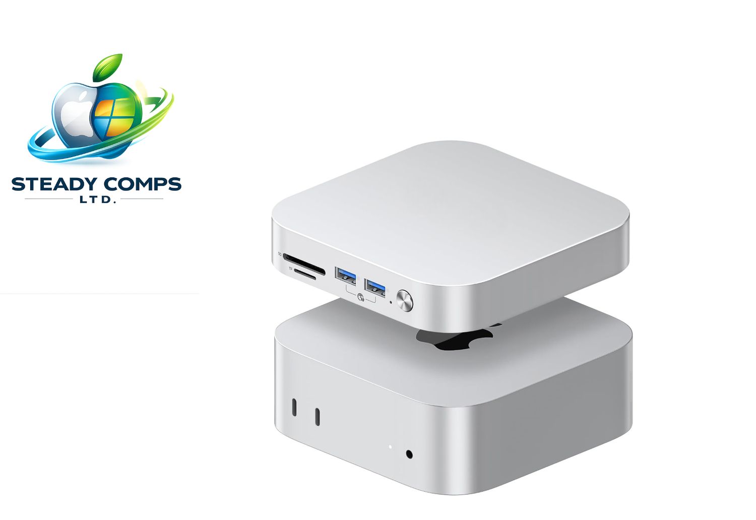 Apple Mac Mini M4 • 16GB RAM • 256GB • 4TB SSD Hub with 40GBps speed • Windows 11 Pro • Office • KB+Mouse • Webcam • DVD