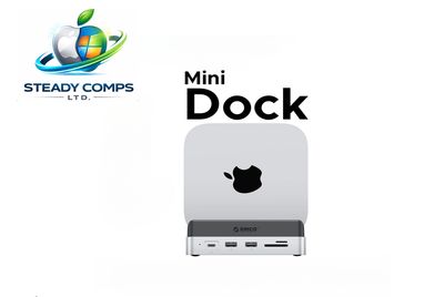 Apple Mac Mini M4 • 16GB RAM  • 256GB • 2TB SSD Vertical Hub with Stand • Windows 11 Pro • Office • KB+Mouse • Webcam • DVD