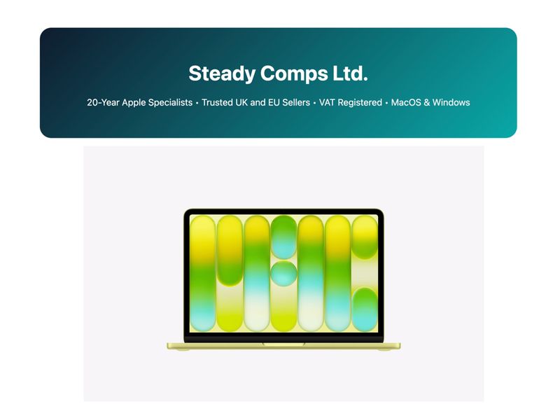 Apple MacBook Neo 13" • Apple A18 • 2TB SSD Hub • 8GB RAM • Vertical Dock • Windows 11 • Office • Extras