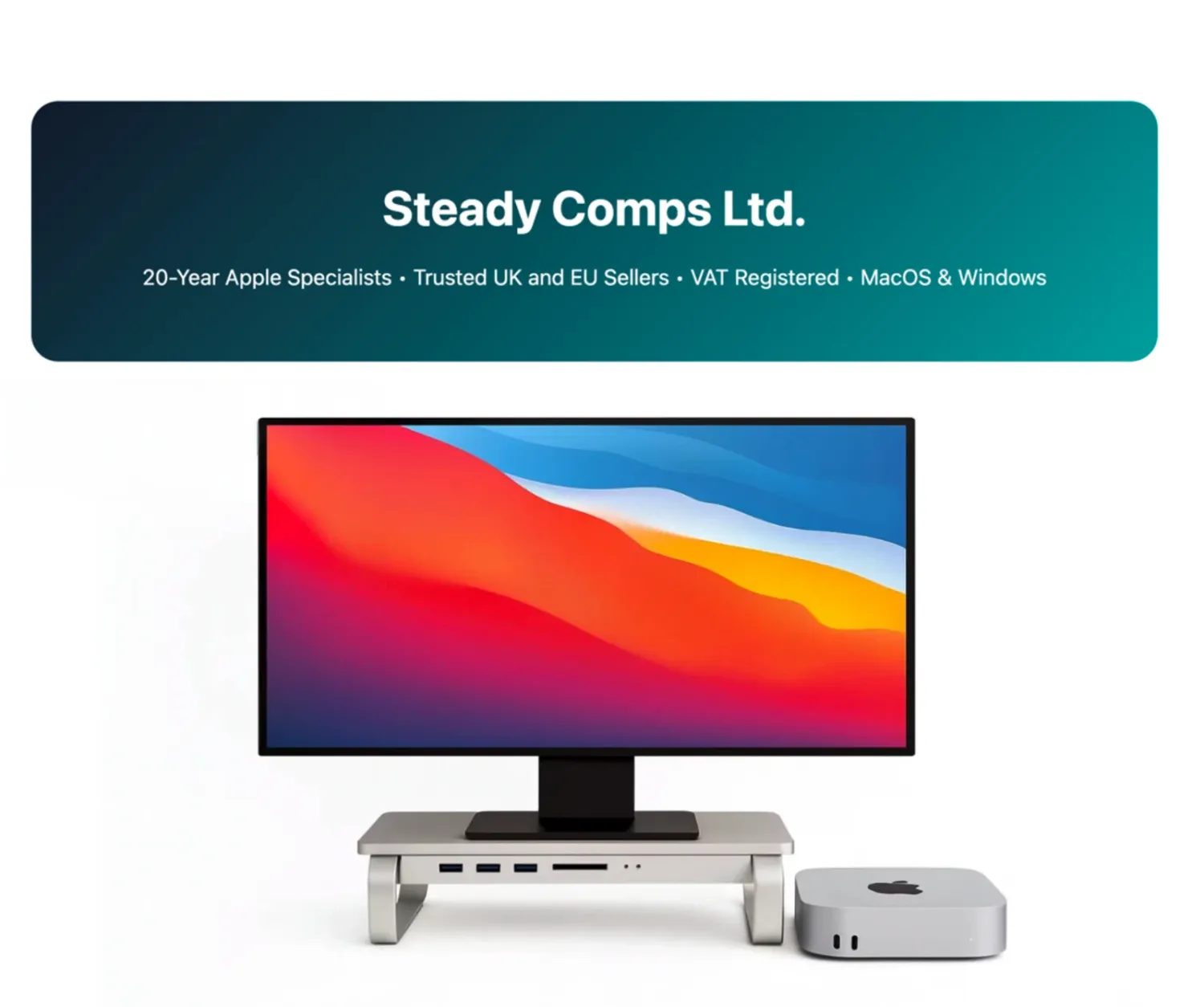 Apple Mac Mini M4 Pro/4K 27" Display/12+16-Core/24GB RAM/512GB/2TB SSD+Hub with Stand/Windows+Office+Keyboard+Webcam+DVD