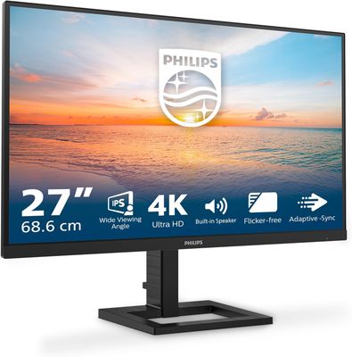 Philips 27E1N1800AE - 27 inch Ultra HD monitor, speakers, height adjustable, HDR10 (3840x2160, 60 Hz, HDMI 2.0, DisplayPort 1.4) black