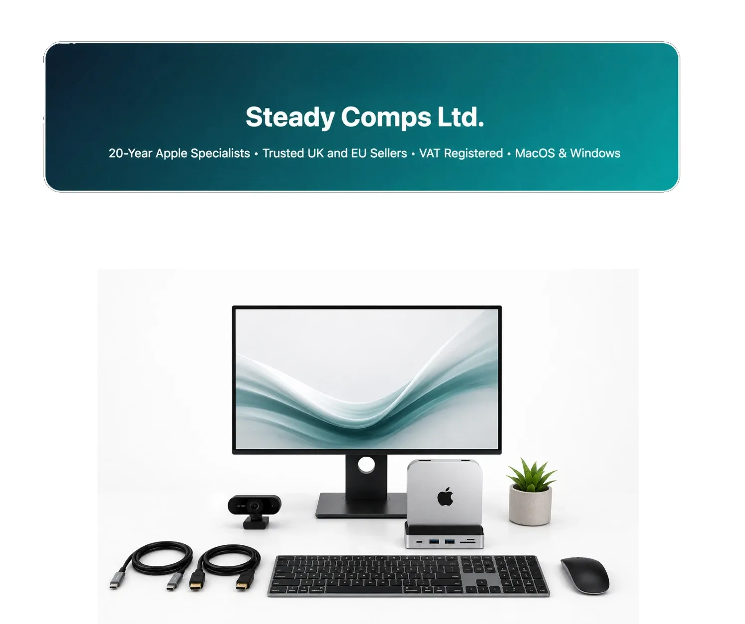 Apple Mac Mini M6 • 32GB RAM • 256GB + 2TB SSD Hub • 27" 4K Monitor • Ideal 27" iMac Upgrade Bundle