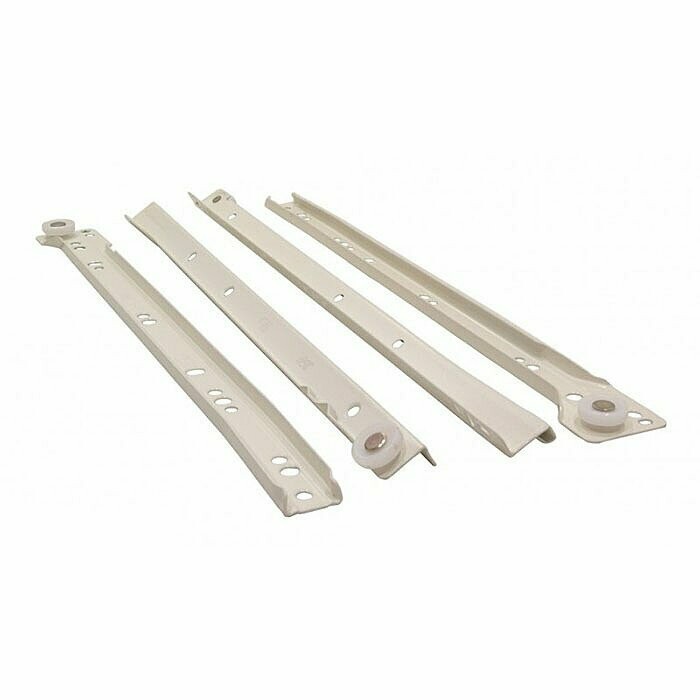 White Drawer Runners (4 Pack) Bottom Fix