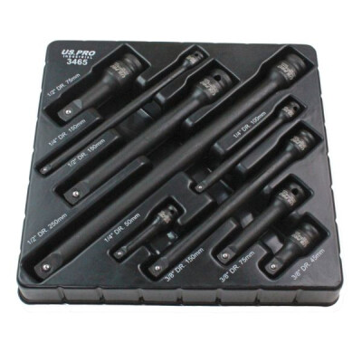 U.S. PRO 9pc Impact Extension Bar Set 1/4", 3/8" & 1/2"