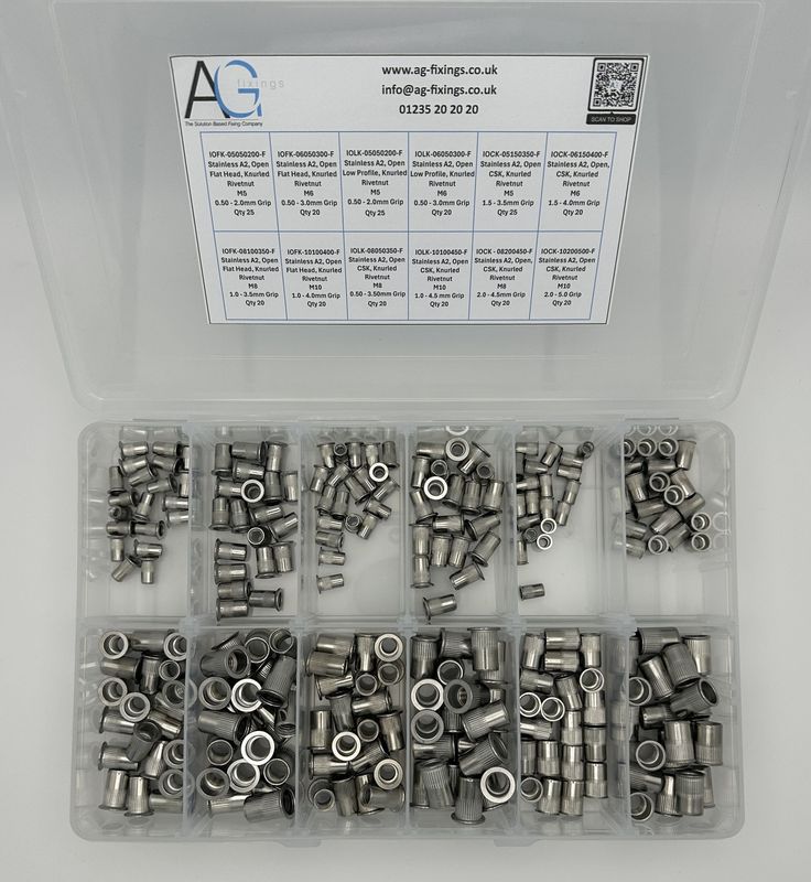 Stainless Steel A2 Rivetnut Assortment 255pc