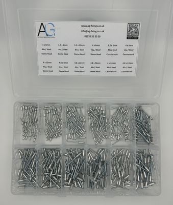Alu / Steel Rivet Assortment 350PC
