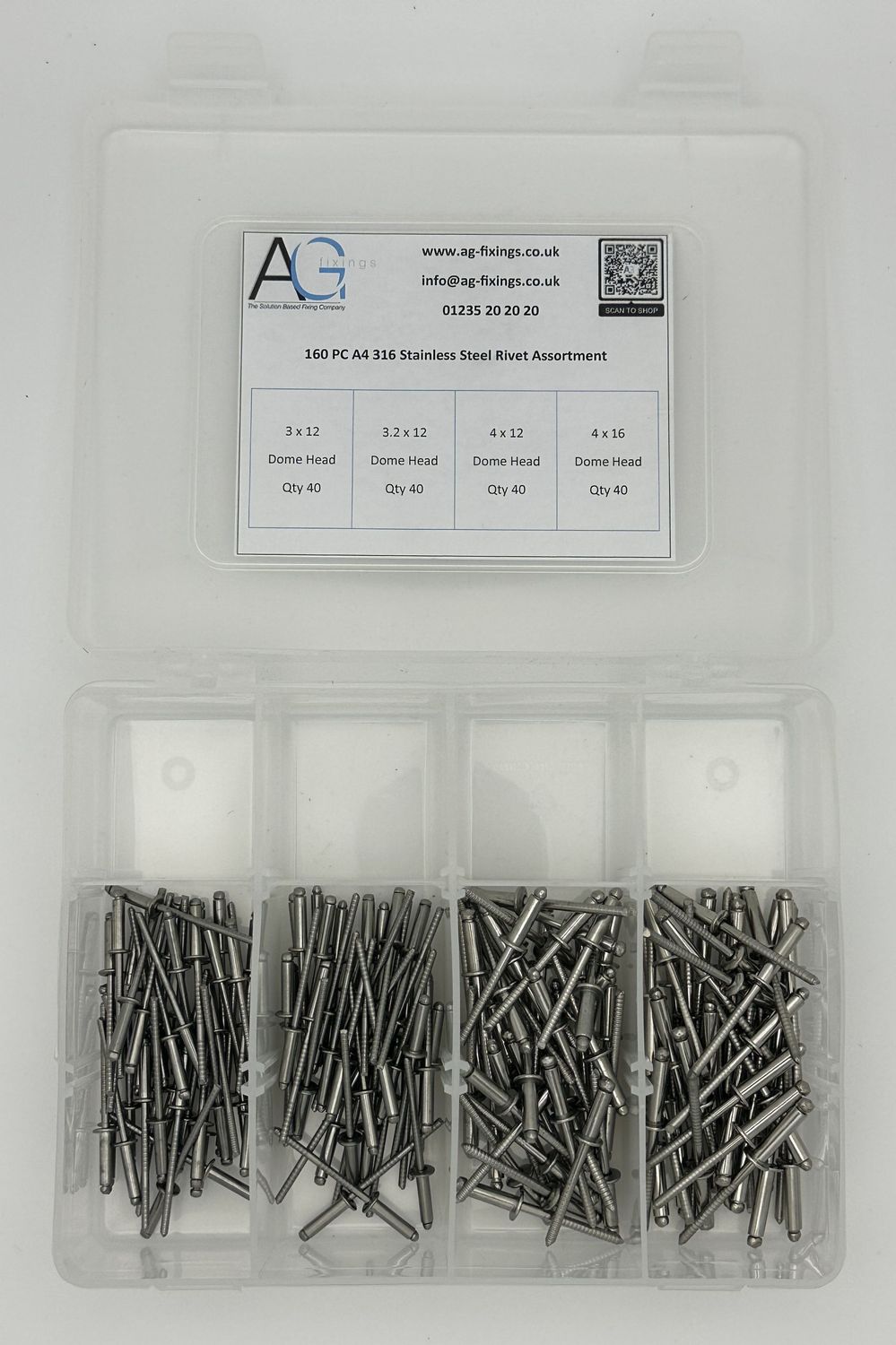 Rivet Assortment A4 160PC