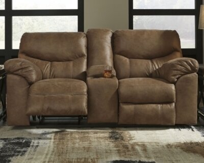 Boxberg Power Reclining Loveseat with Console Bark