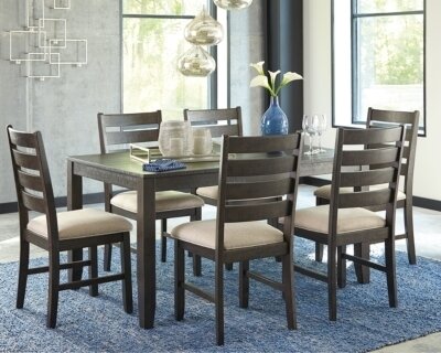 Rokane Dining Room Table and Chairs (Set of 7)