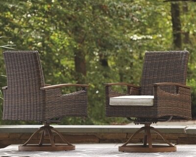 Paradise Trail Swivel Chair with Cushion (Set of 2)