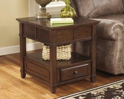 Gately End Table with Storage &amp; Power Outlets