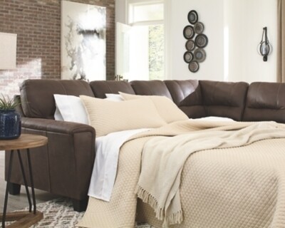 Navi 2-Piece Sleeper Sectional with Chaise Chestnut RAF Chaise