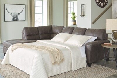 Navi 2-Piece Sleeper Sectional with Chaise Smoke LAF Chaise