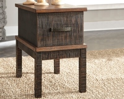 Stanah Chairside End Table with USB Ports &amp; Outlets