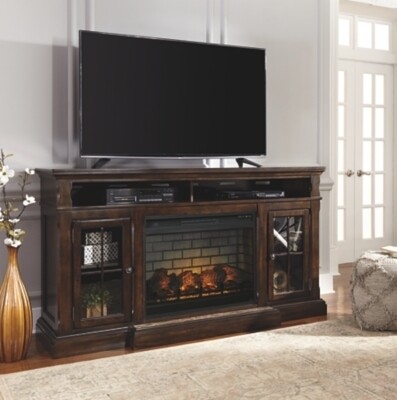 Roddinton 74&quot; TV Stand with Electric Fireplace
